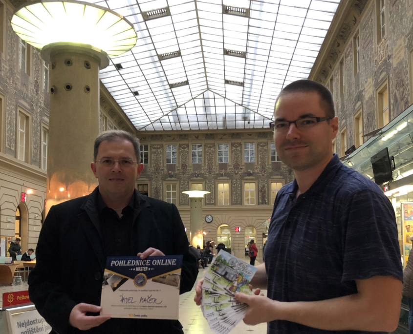 Česká pošta - Praha 1 a předávání diplomu pro Satelitní řopík