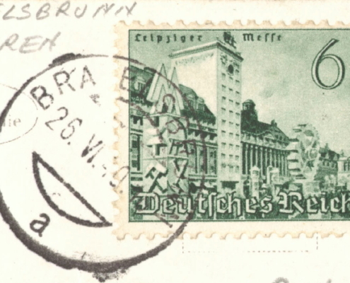 Bratelsbrunn, poštovní razítko pravděpodobně z roku 1940